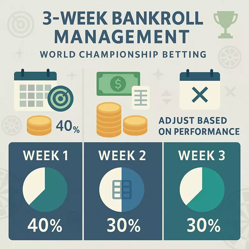 Bankroll-Management-System für die drei Wochen PDC World Championship - Budget-Verteilung und Strategie